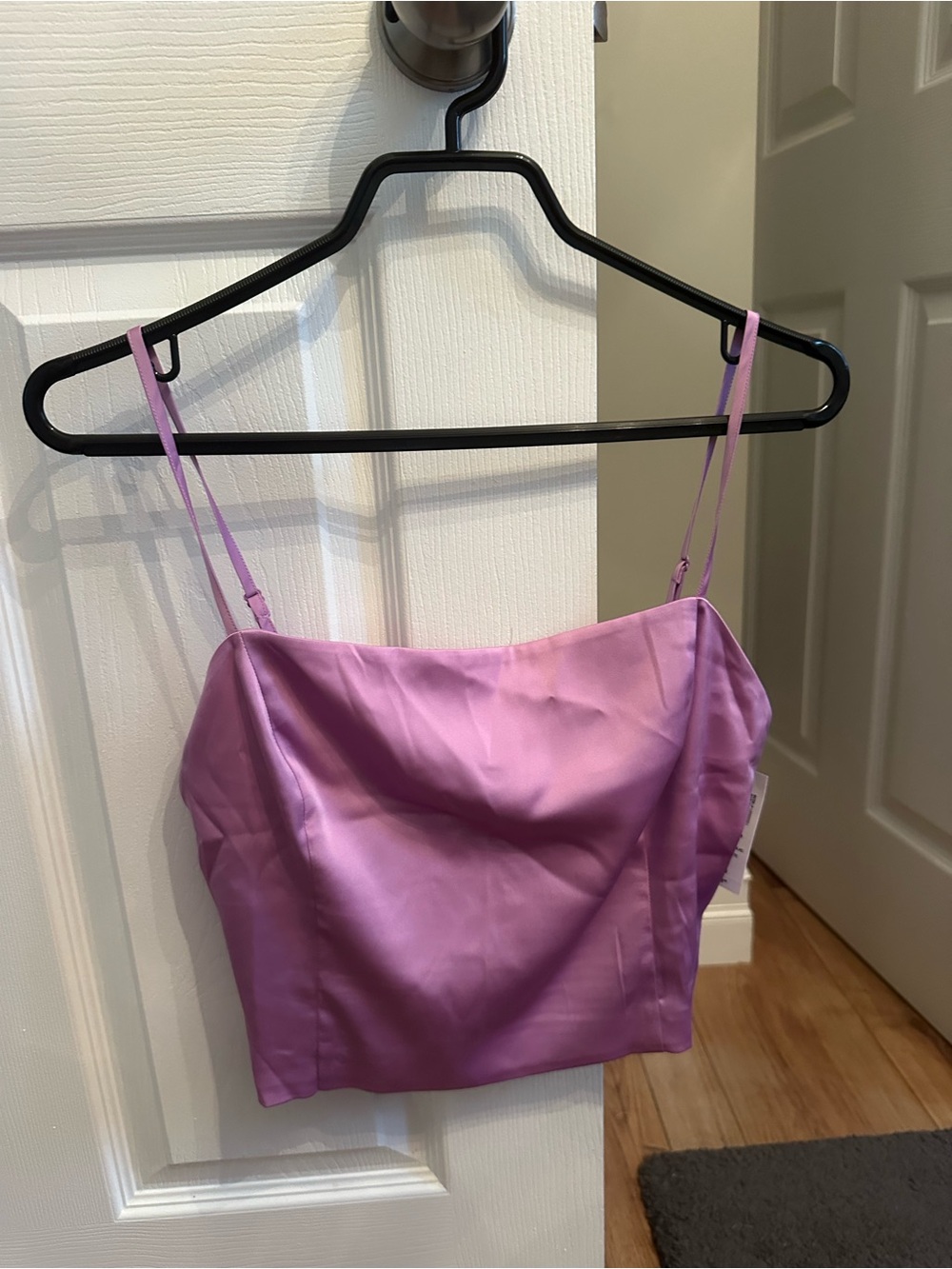 Aritzia Lilac Satin Cami Tank Top
